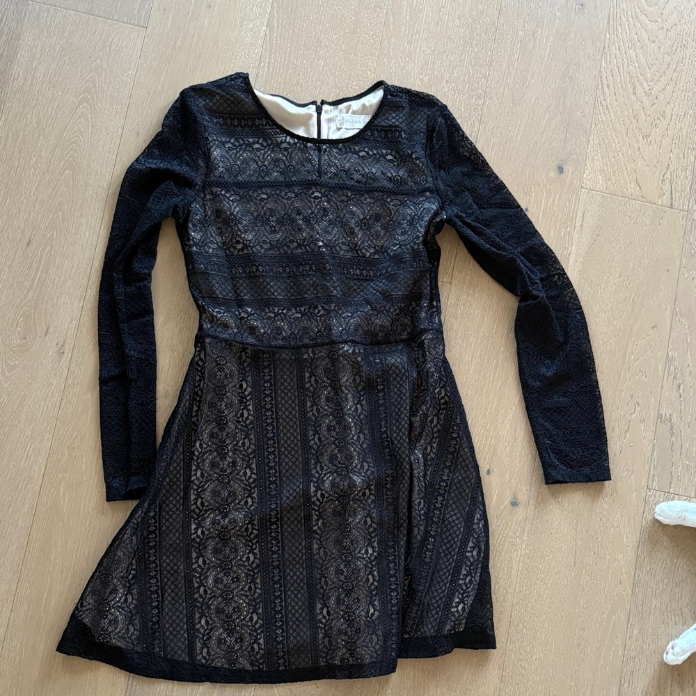 Elegant Black Lace Kids Dress